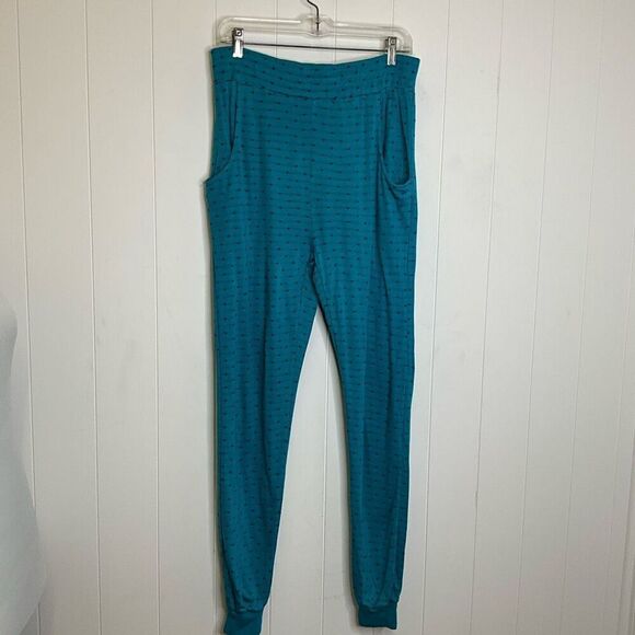Gitano Woman VTG Blue & Black Quilted Joggers Pants Women’s Small Acrylic - Picture 1 of 10